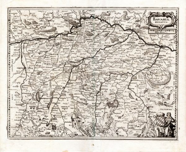Historische Karte Bayern (1640) Bavaria Ducatus